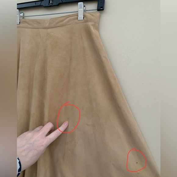 Patricia Wolf tan suede painted fringe maxi skirt   Size 8 - Picture 12 of 13